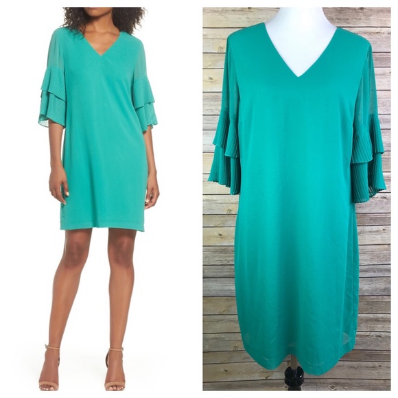 sam edelman feather hem shift dress